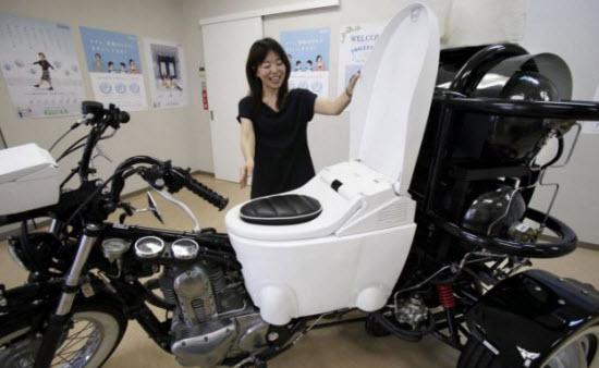 Toilet Bike Neo. Photo courtesy of AP Photo/Koji Sasahara.